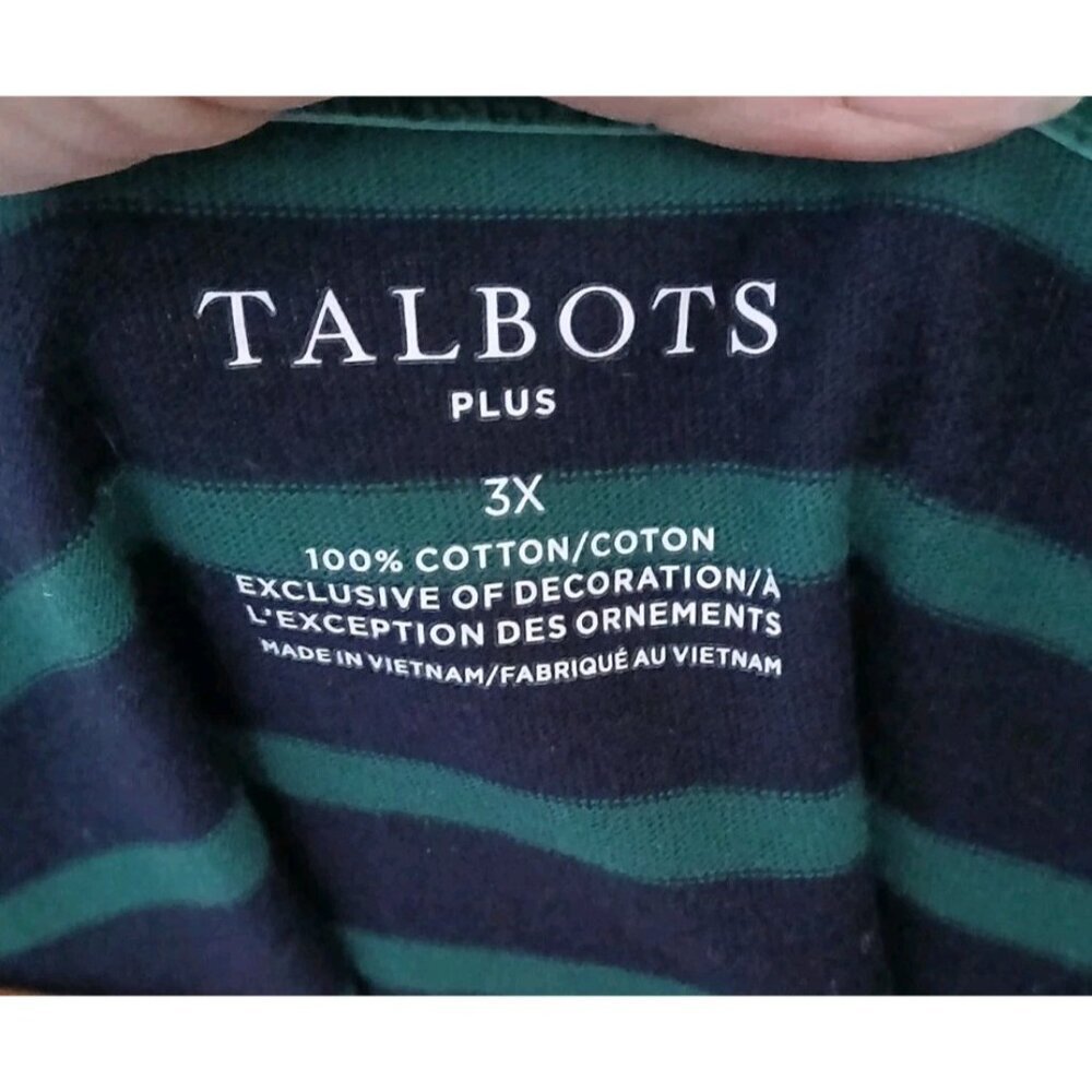 Talbots Embroidered Bateau Neck Tee - Picture 5 of 9